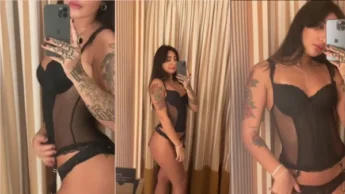 Pocahhonttass usando lingerie sexy