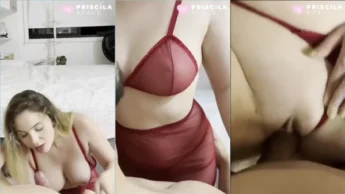 Priscila Krause na mamada deliciosa de caceta com foda