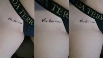 Putinha Bruna Trainer mostrando a nova tatuada picante