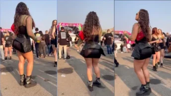 Samyof se exibindo em uma festinha
