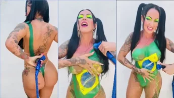 Vazou a Elisa Sanches pelada tomando banho de mangueira