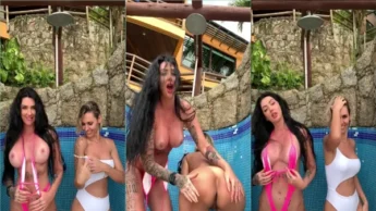 Vazou a Lilika Teixeira na putaria com sua amiga gostosa