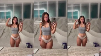 Video caseiro da Sophie Rain usando uma calcinha de renda super sexy