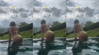 Cenas picantes da melisawildtv se exibindo na piscina