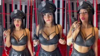 Confira a Hanna Roldan fantasiada de policial safada