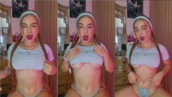 Dahia Jaramillo provocando com cara de safada gostosa