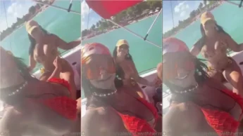 Famosinha Valentina Ferraz em video na lancha do cara rico