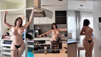 Kerolay Chaves andando pela casa toda pelada