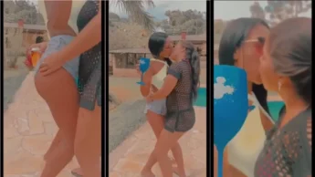 Pandinha Sexy beijando a amiga gostosa
