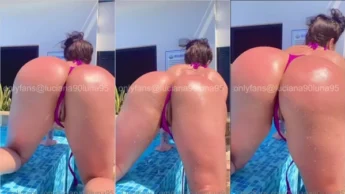 Video amador da luciana90luna95 exibindo a xota na piscina