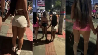 Video safado da Natasha Steffens se exibindo na rua com as amigas