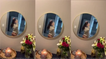 Daniela Camacho Mostrando o cuzão em frente ao espelho