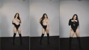 Lizbeth fazendo um strip-tease