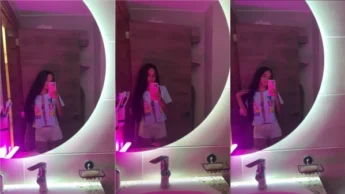 Verog adora gravar vídeos sexy na frente do espelho